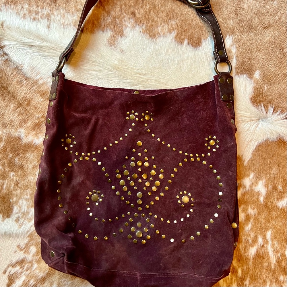 Lucky Brand Vintage Suede Large Bag
